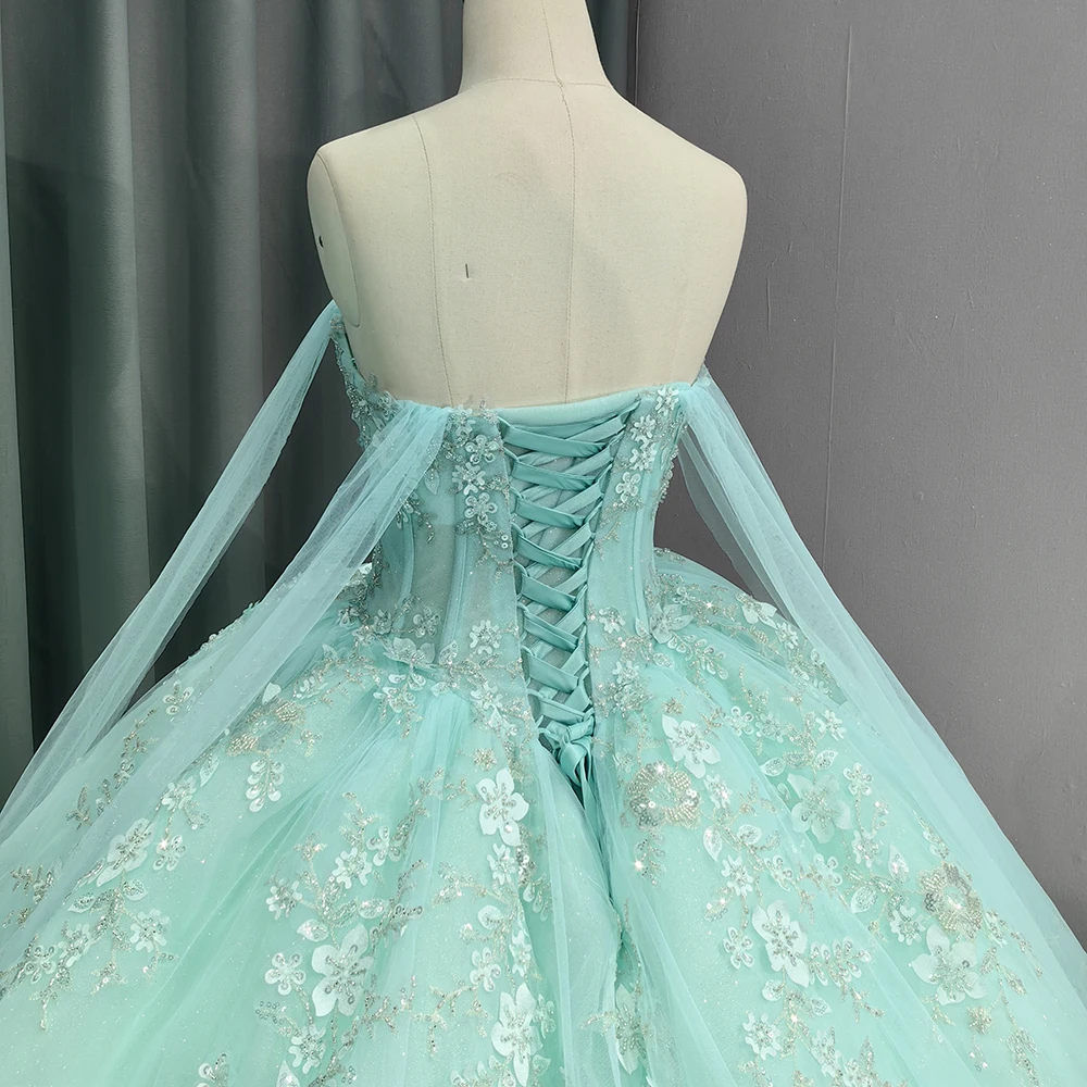 Jancember precio sorpresa personalización Vestidos De quinceañera 2024 lentejuelas apliques De novia Vestidos De 15 Años con cordones DY5832