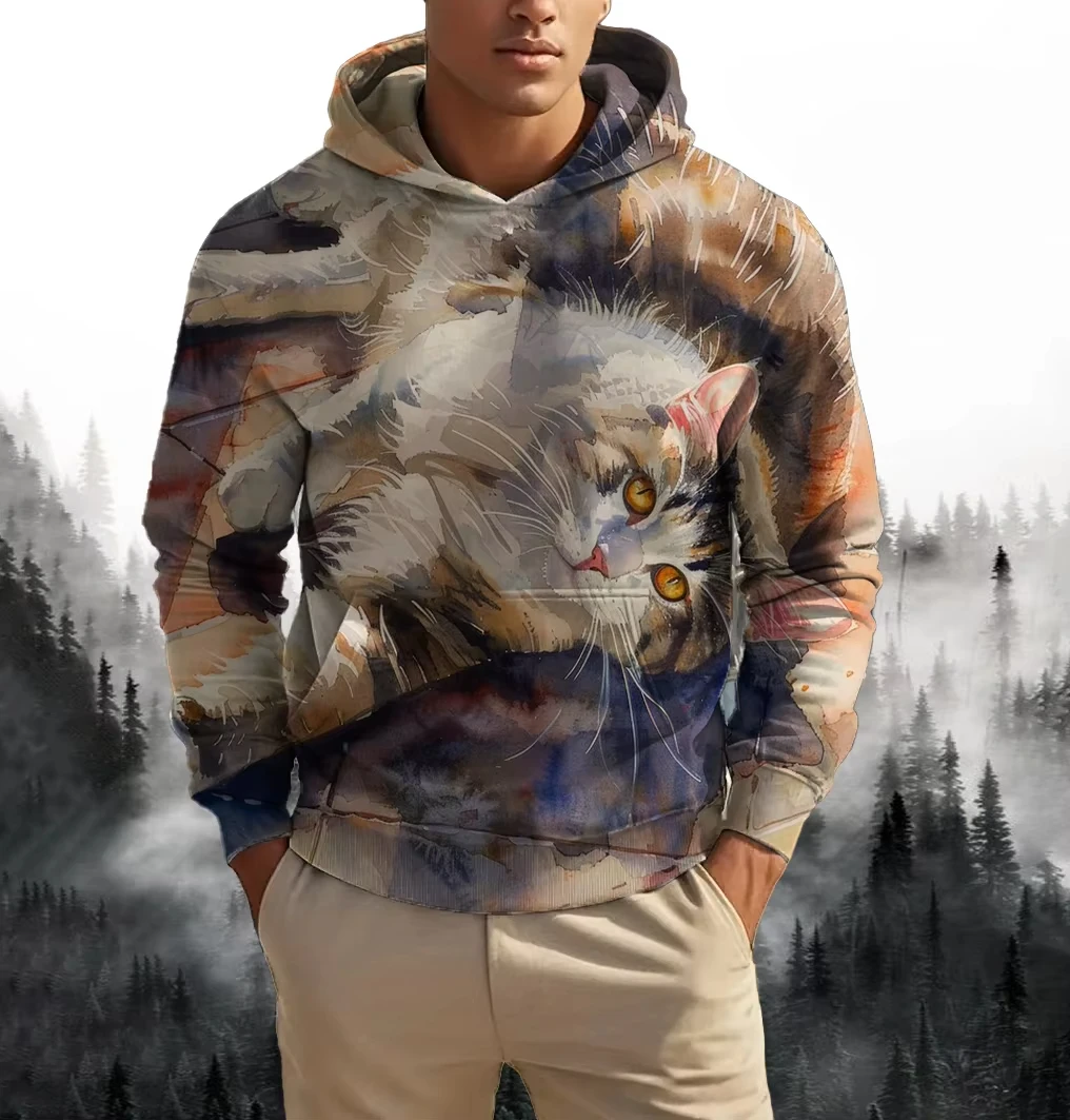 

Funny Novelty Musical Note 3d Print Hoodies For Men Autumn Long Sleeves Pullover Sweatshirts Casual Tops Sweater Clothes