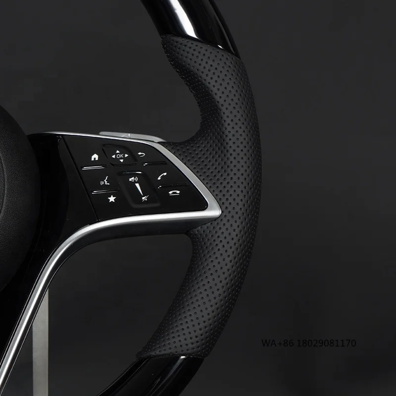 C217 W211 W212 W221 W222 S63 C63 GLA45 C43 SLC لـ - W204 W205 CLA GLA 45 عجلة قيادة من ألياف الكربون #4
