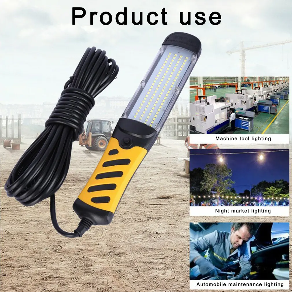 80 Beads Hand-held Inspection Lamp Wired Practical Portable Work Light With Powerful Magnet Rotating Hook