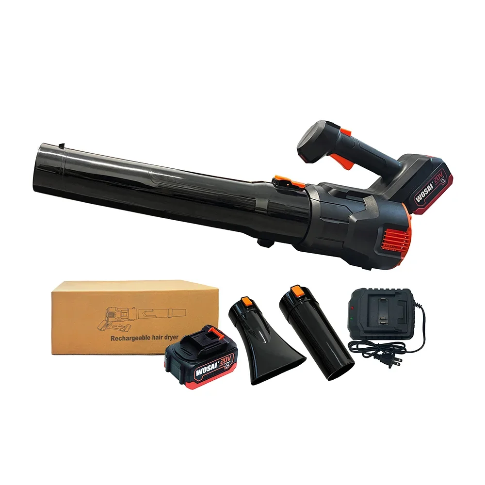 WOSAI портативный дизайн для офиса, дома и сада, нескользящая ручка, супермощный 20 В, матовый фен, беспроводной электрический вентилятор