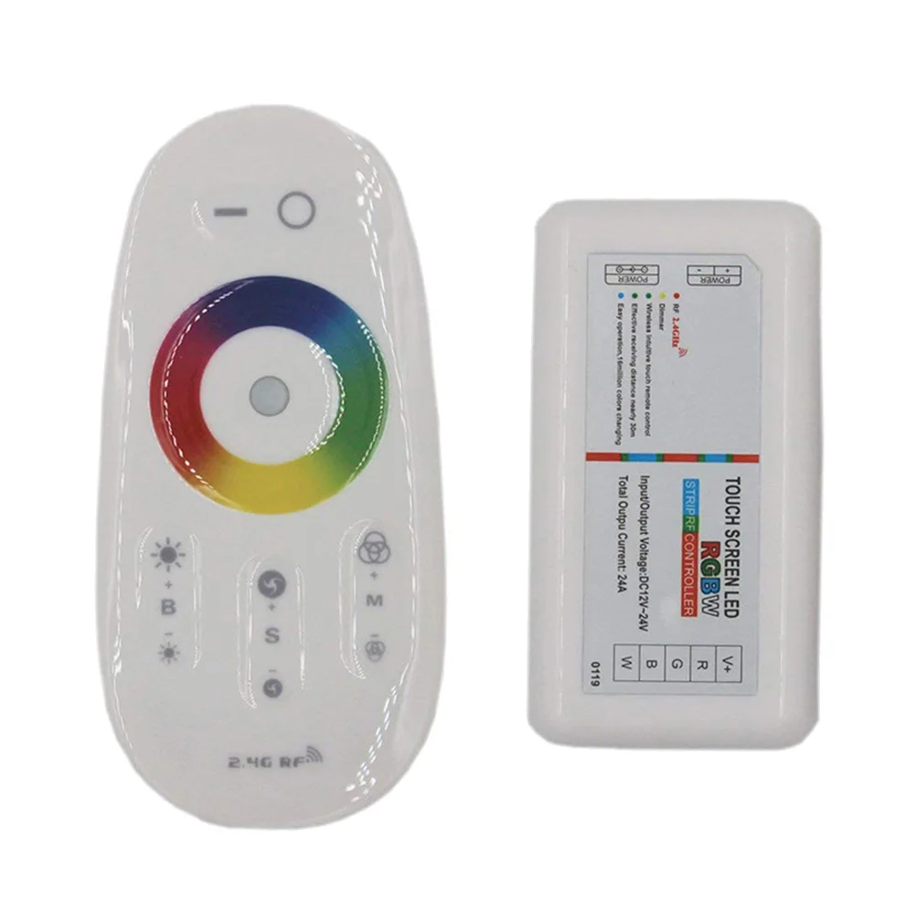 

2Pcs 2.4g Touch Rgb Controller Wireless Adjust Light Level Mode Universal Fit Most Rgb Strip Lights Easy Install