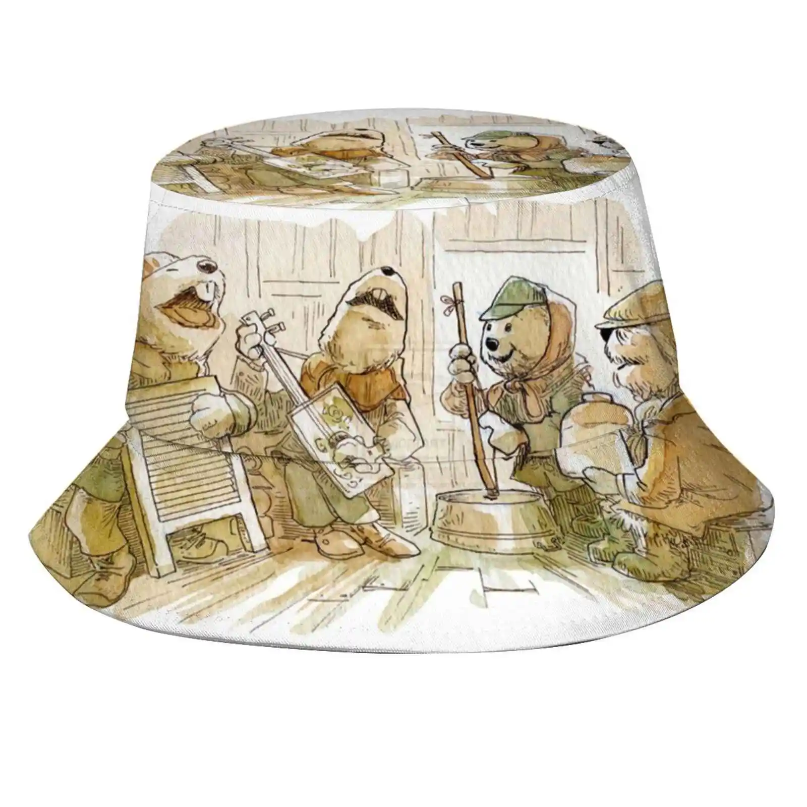 Vintage 1977 Emmet Otter'S Jug-Band Christmas Sun Cap Fisherman Hat Bucket Hats Emmet Otters Jug Band Christmas