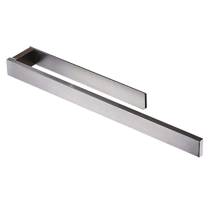 Stainless Steel Towel Rack - Self Adhesive No Punch Towel Rack 39Cm Black Bathroom Toilet Towel Rack