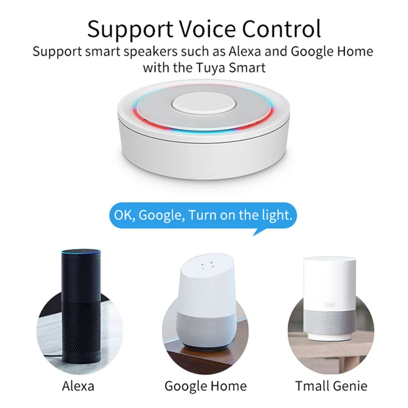 Imagem -02 - Homekit Gateway Zigbee Hub Casa Inteligente Wi-fi sem Fio Ponte com Fio Tuya Smart Life Compatível com Apple Homekit Alexa Google