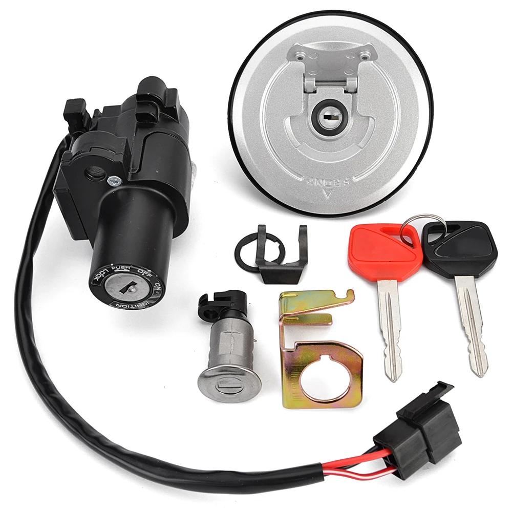 

35010-K33-700 Fuel Gas Cap Ignition Switch Seat Lock with Key Kit For Honda CB250F CB300F CBR250R CBR250RA CBR300RA CBR300R