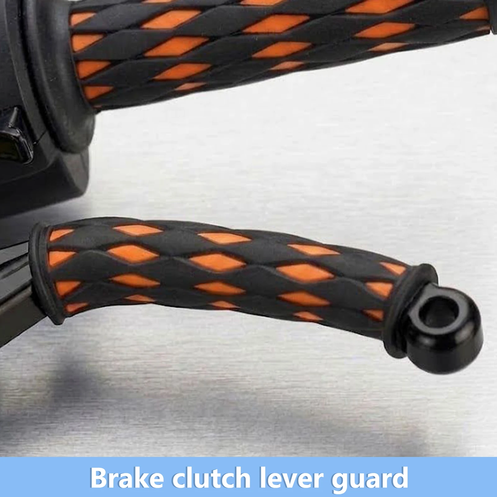 Lever Grips Protector Guard 2Pcs Universal Motorcycle Anti - Slip Rhombus Pattern Durable Rubber Brake Clutch Sleeve Bar Cover