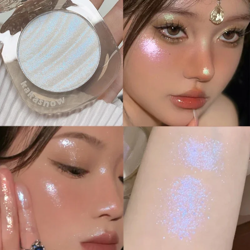 Diamond Glitter Highlighter Powder Shiny High gloss Highlighter Contour Palette Brighten Face Body Shimmer Illuminator Cosmetic