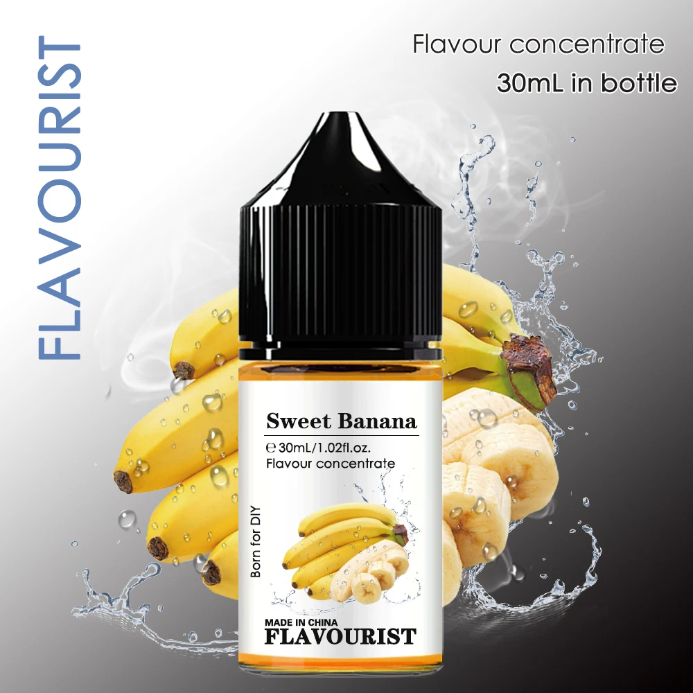 FLAVOURIST Sweet Banana Water solubility Flavour Concentrate 10ml 30ml 50ml 100ml in bottle for DIY Add Aroma Flavor liquid