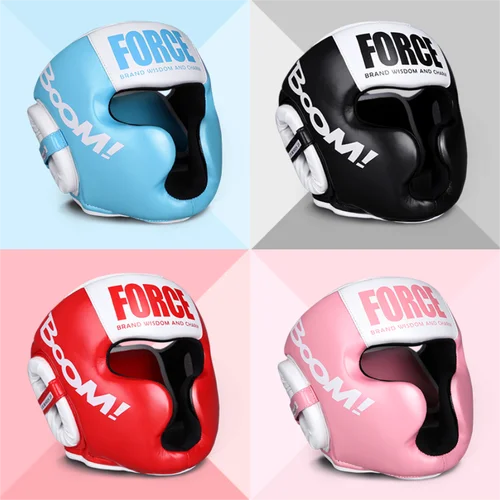 Imagen 2 del producto Casco De Kick Boxing Karate Muay Thai Guantes De Boxeo casco De lucha libre MMA protector De cabeza Sanda entrenamiento adultos niños equipo