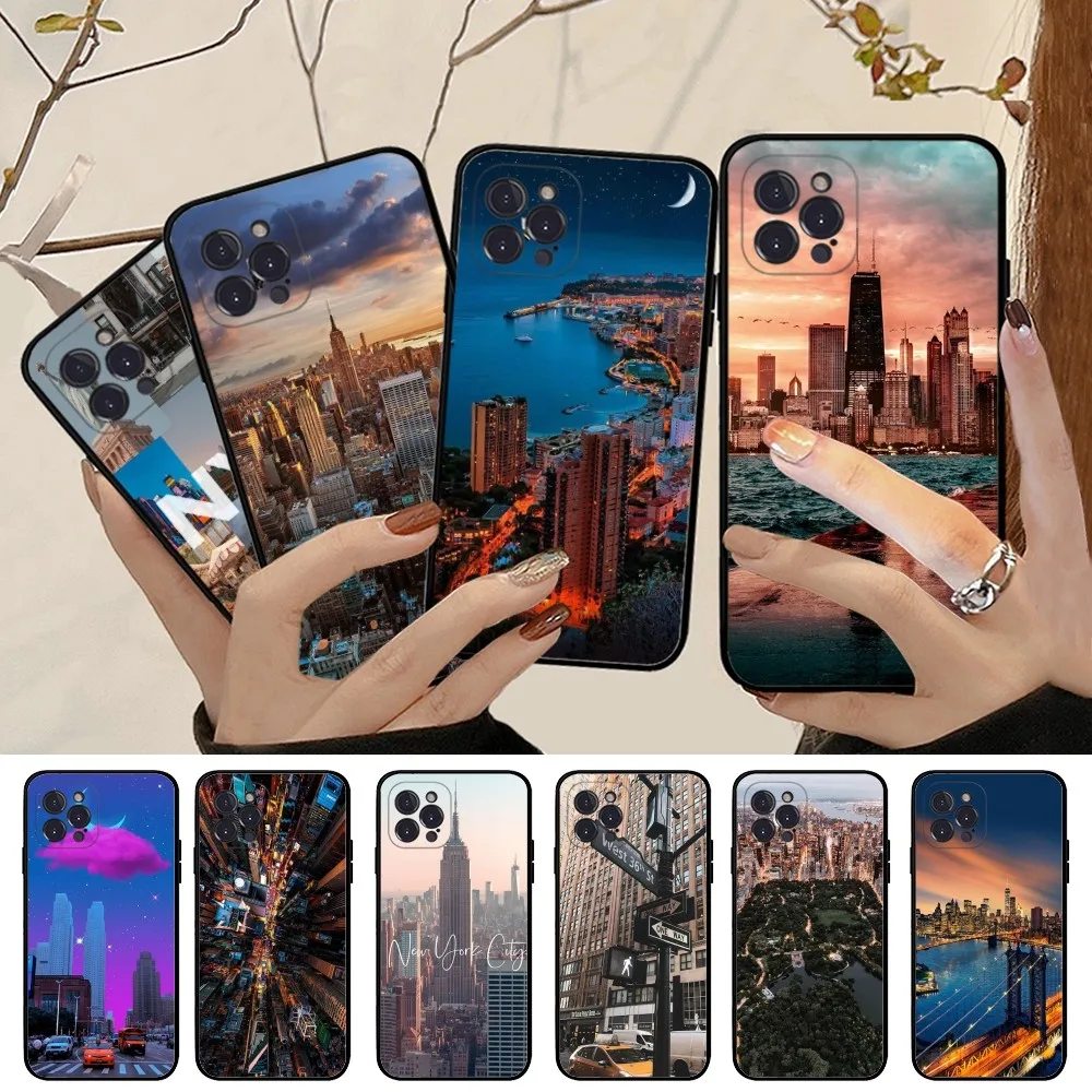 

NYC NEW YORK city Phone Case For iPhone 14 11 12 13 Mini Pro XS Max Cover 6 7 8 Plus X XR SE 2020 Funda Shell