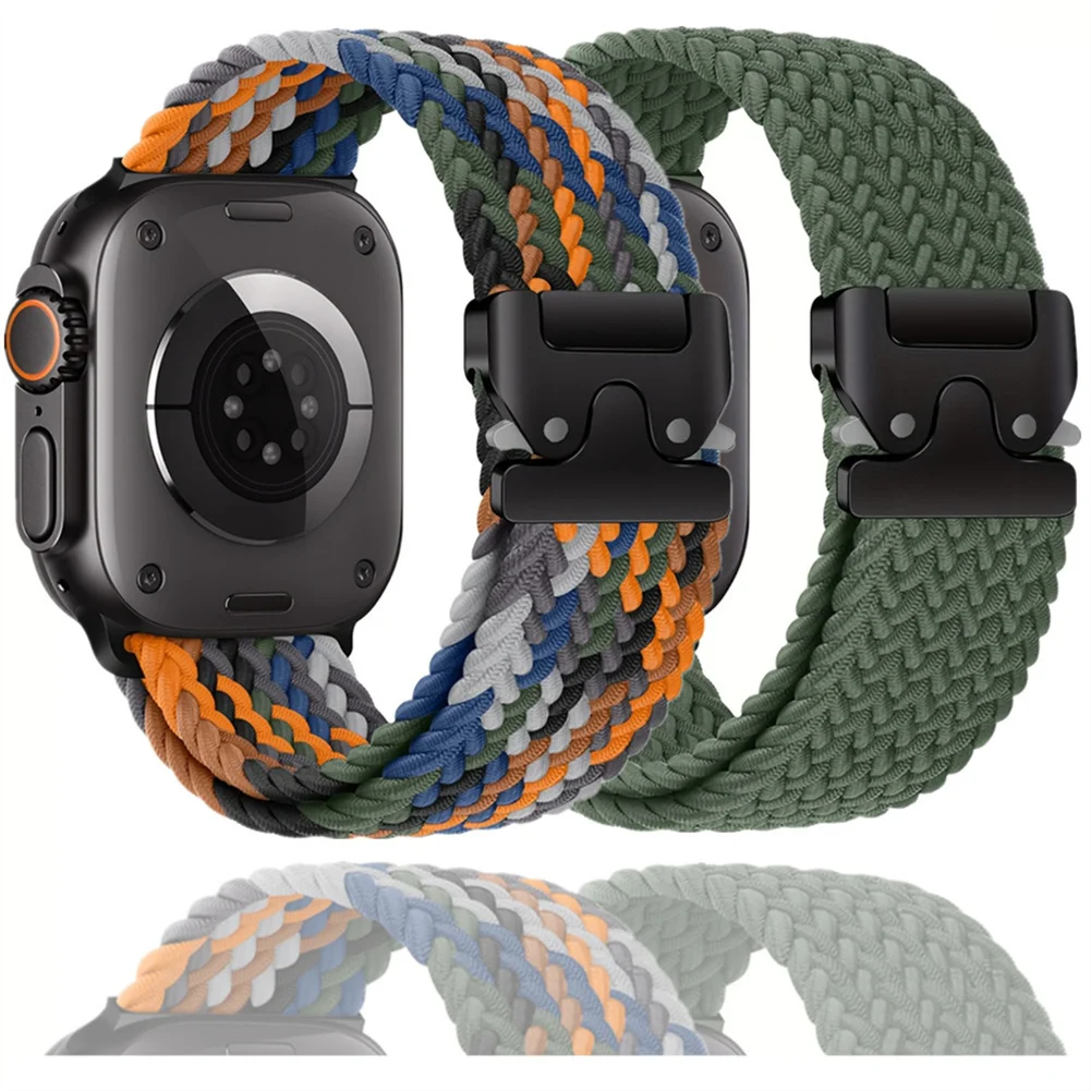 Fallschirmbänder für Apple Watch 11 Band 46 mm 42 mm 45 mm Ultra 49 mm 44 mm 41 mm Geflochtenes Armband Correa iWatch Serie 10 9 8 SE 6 7