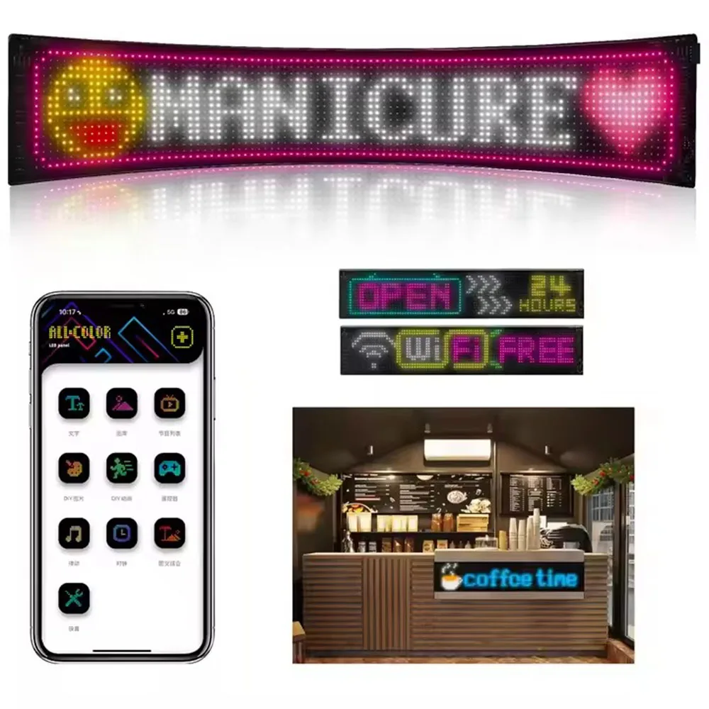 Car truck Devil Eye LED Pixel Panel Light Remote Control Scrolling Message Board Programmable Flexible LED Display Soft Screen