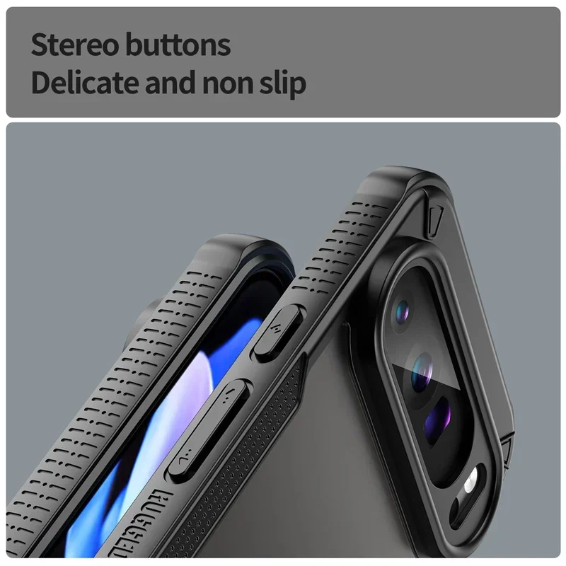 Frosted Matte Translucent Hybrid Rugged Armor Phone Case For Google Pixel 10 9 Pro XL 9A 8 A/Pro Anti-fall Lens Protector Cover