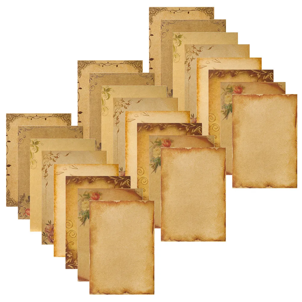 24 cartes de remerciement et de lettres d'amour, invitations en papier Kraft rétro, papeterie pratique et durable, idées cadeaux vintage, poème
