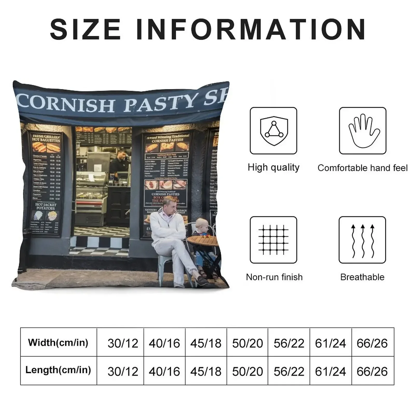 cornish pasty shop Throw Pillow covers for pillows bed pillows Covers For Sofas Decorative Sofa Cushion pillow