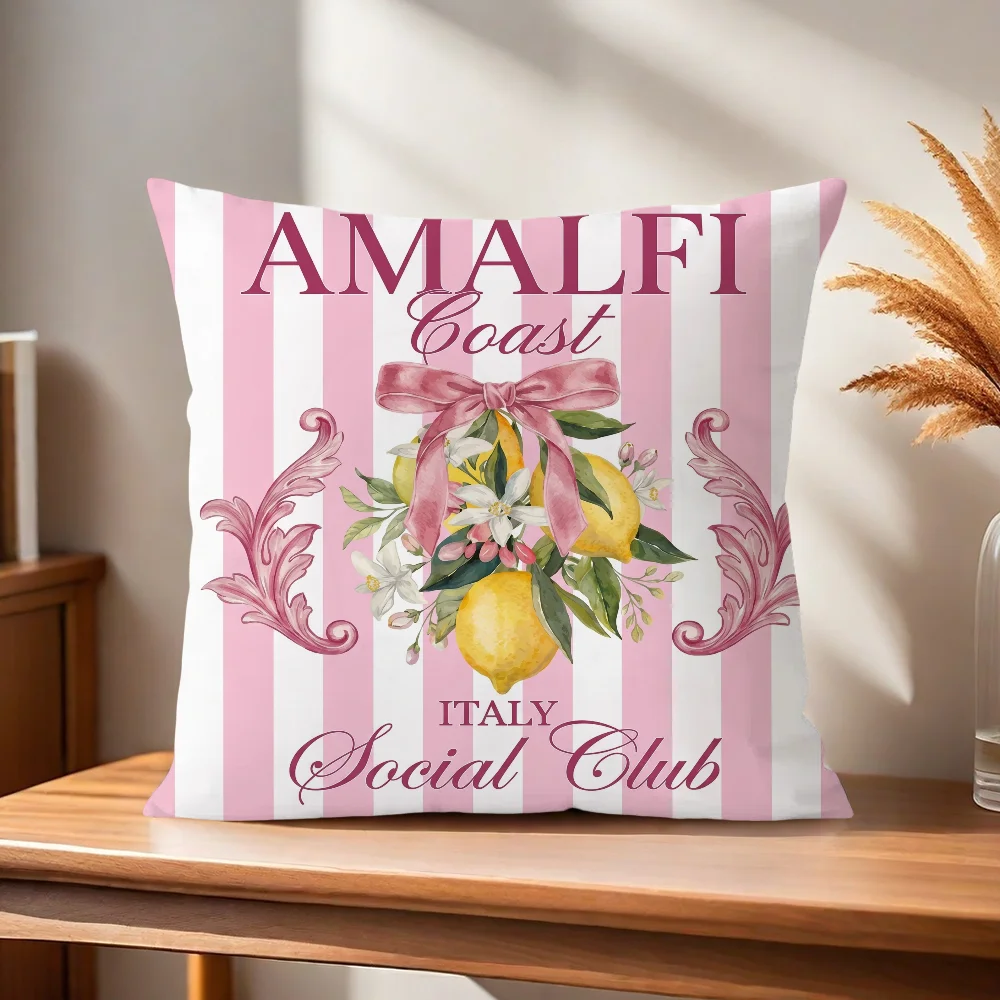 Amalfi-Küste Italien Social Club Kissenbezug Kissenhülle für Zuhause, Sofa, Wohnzimmer, Büro, Café, Auto – Detail 5