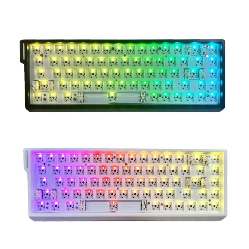 900F GMK68 68 Led Backlit Keyboard 3 Mode Compactly with Washer Mount Base Keypad