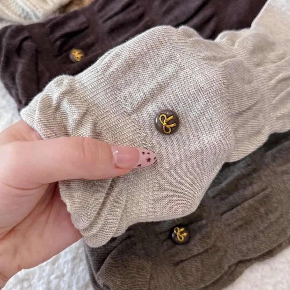 Cotton Blend Cotton Slouch Socks Seamless Toe Breathable Ballet Winter Socks Sweat-wicking Bow Button Winter Seamless Socks