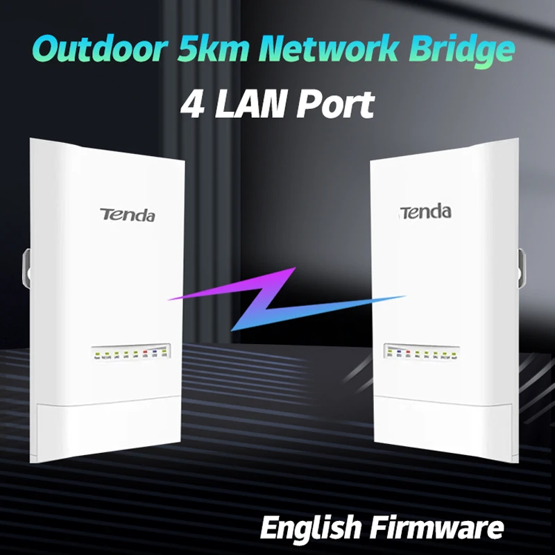 Tenda OS3 Router WiFi Repeater nirkabel CPE, 5KM 5GHz 867Mbps luar ruangan, Router Extender WiFi 5G titik akses AP jembatan Wi-Fi Hotspot P ke P