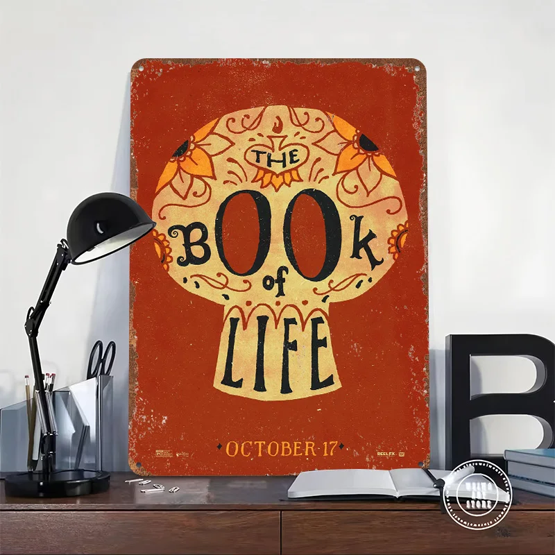 The Book of Life Minimal Tin Poster Customized Retro Wall Art Vintage Metal Signs for Room Custom Plate Bar Accessories Home
