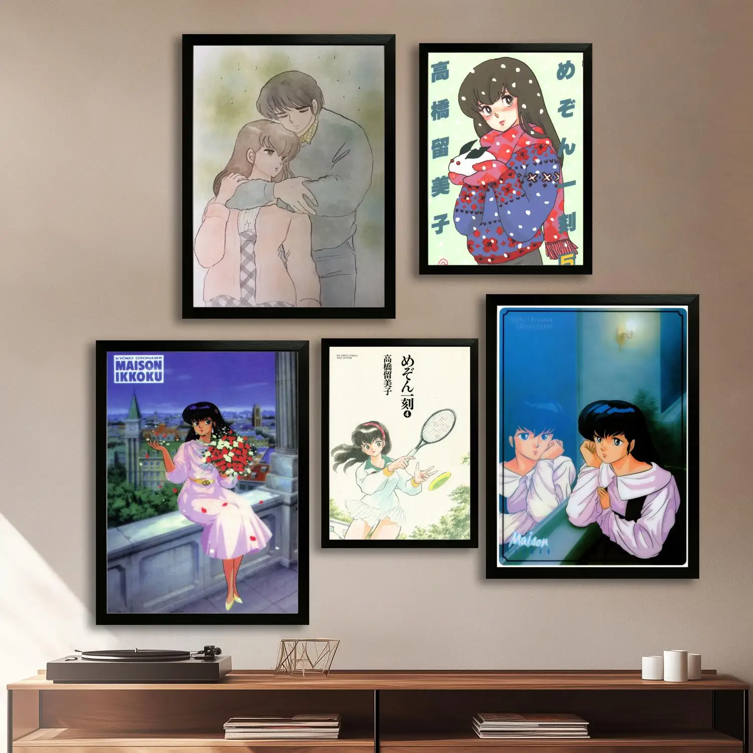 Maison ikkoku-Póster artístico en lienzo de dibujos animados, arte de pared, impresión de imágenes, familia moderna, decoración de dormitorio, carteles, pintura decorativa