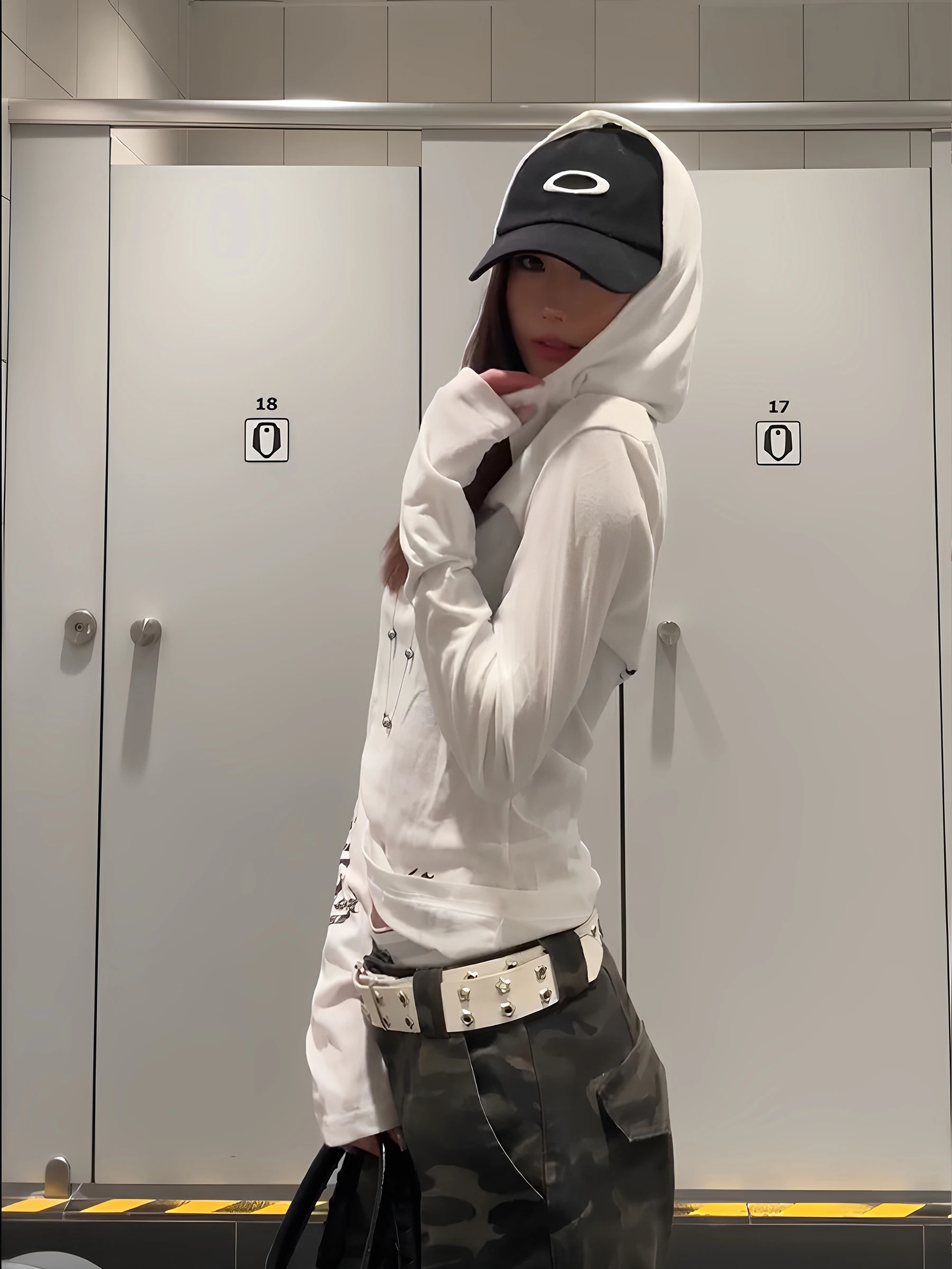 

American Sle Hot Girl Long Sve Hooded Punk Sun Protection irt Women's Gothic Sle Slim Fit Letter Print Thin Cotton Top