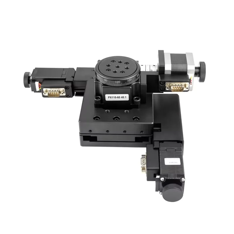Fasi motorizzate a 3 assi XY + rotazione Tabella di spostamento multiasse XY (15MM) R(diametro60mm)