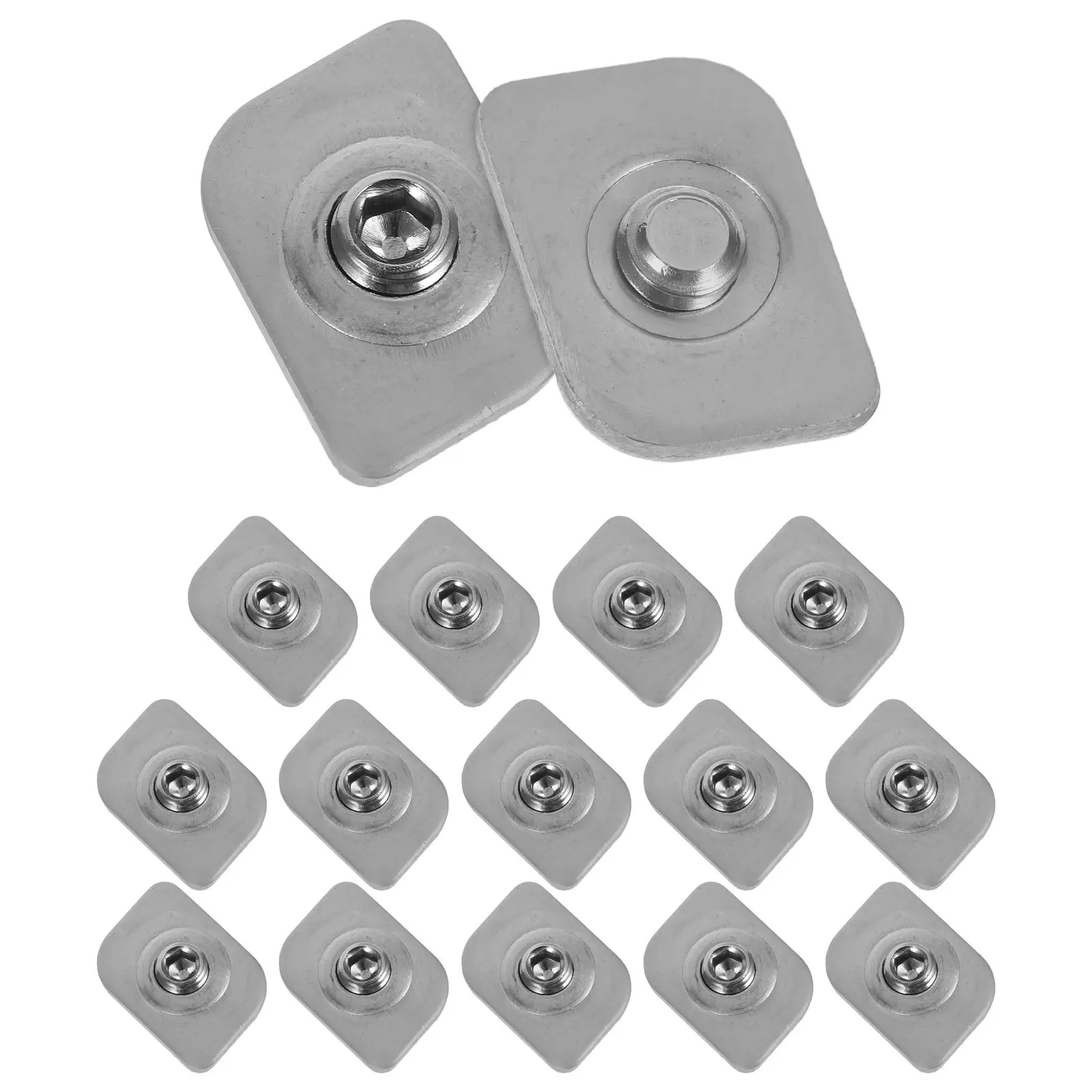 

16Pcs Window Limiters Stainless Steel Sliding Lock Safety Restrictor Fixing Plate Replacement Parts for Home Office Window