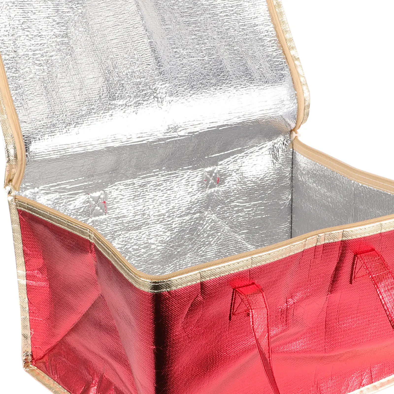 Large Capacity Insulated Seafood Bag with Zipper – Portable Thermal Cooler Pouch for Pizza, Groceries & Food Delivery