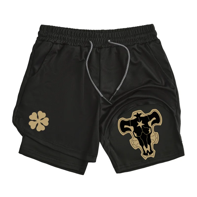 

Мужские быстросохнущие шорты для бега 2-в-1, летние шорты для занятий спортом в тренажерном зале, для тренировок, фитнеса, бега