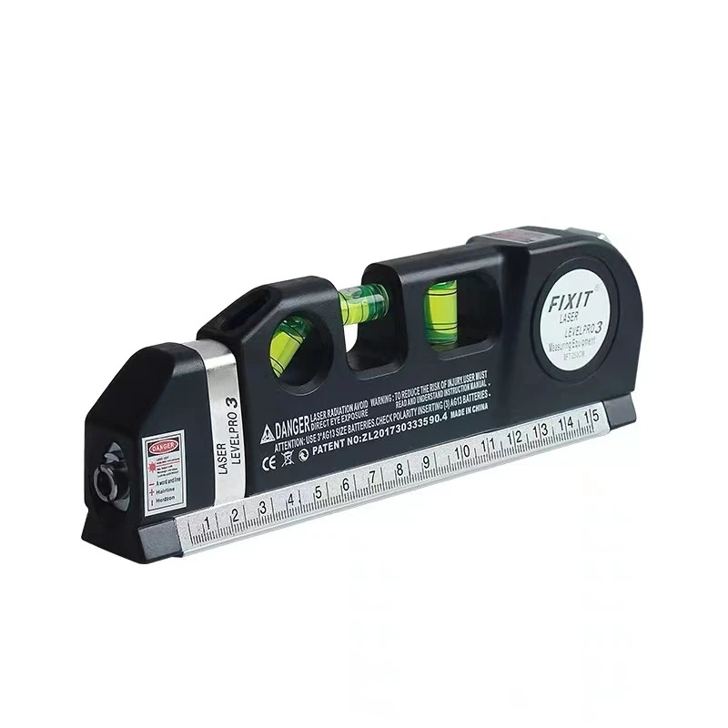 Laser Level Multipurpose Line Laser Leveler Tool Cross Line Lasers With 8FT 2.5M Standard Measure Tape and Metric Rulers