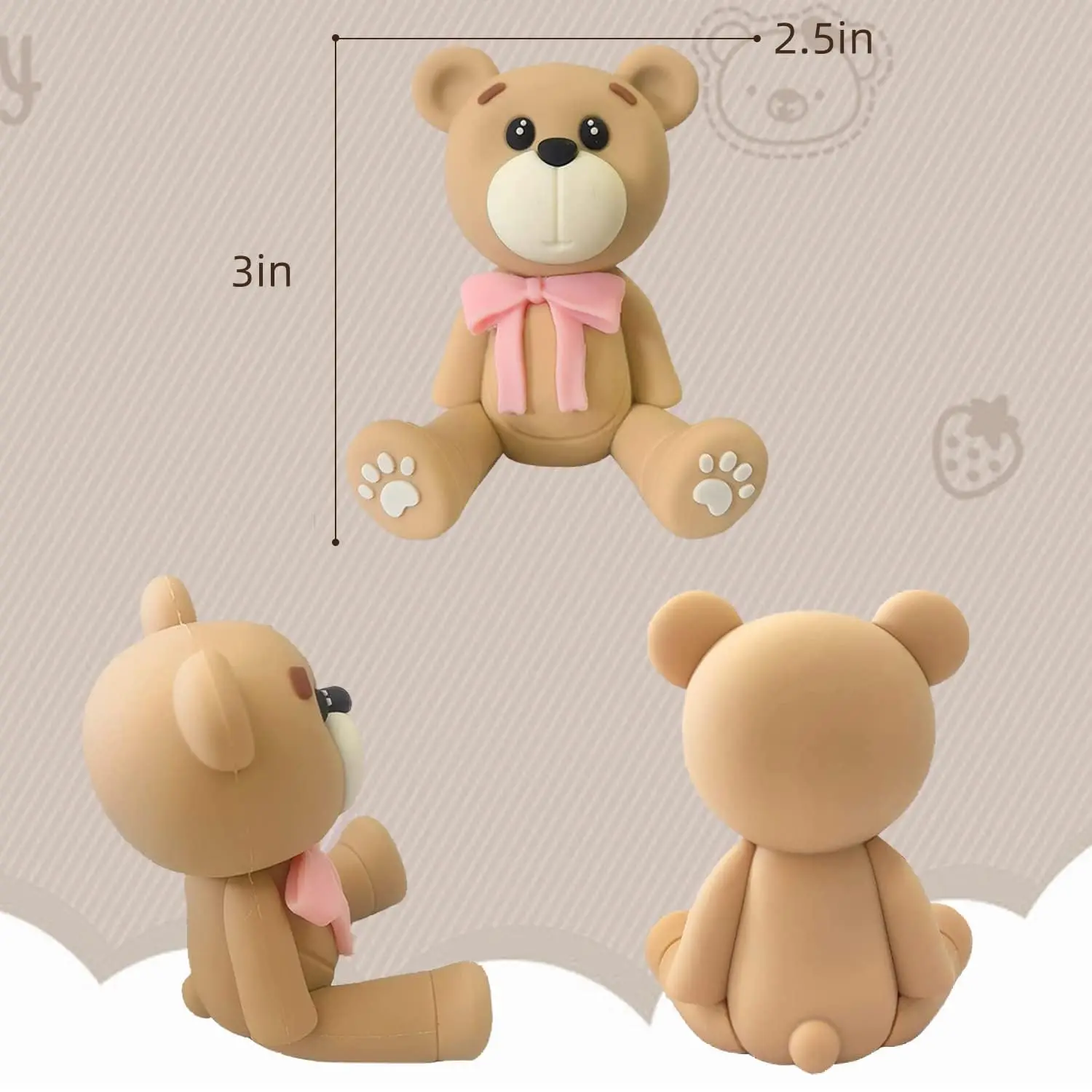 Bär Kuchen Dekorationen Heißluft Ballon Figur Rosa Blau Bär Kuchen Ornament Für Mädchen Junge Baby Dusche Geburtstag Party Dekorationen – Detail 17