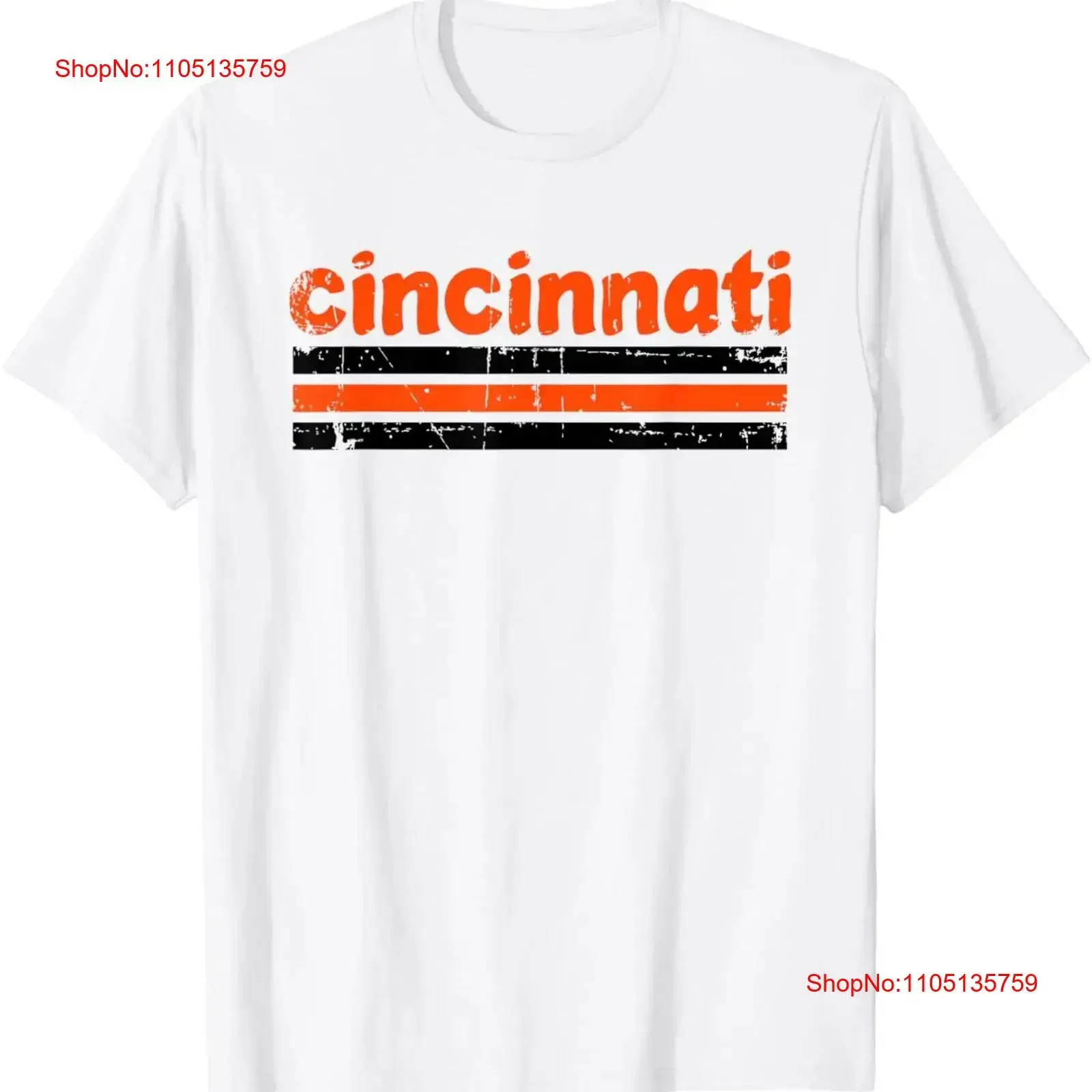 Cincinnati Ohio Three Stripe Vintage Weathered T Shirt  vintage Washed Comfortable Slightly Stylish Versatile