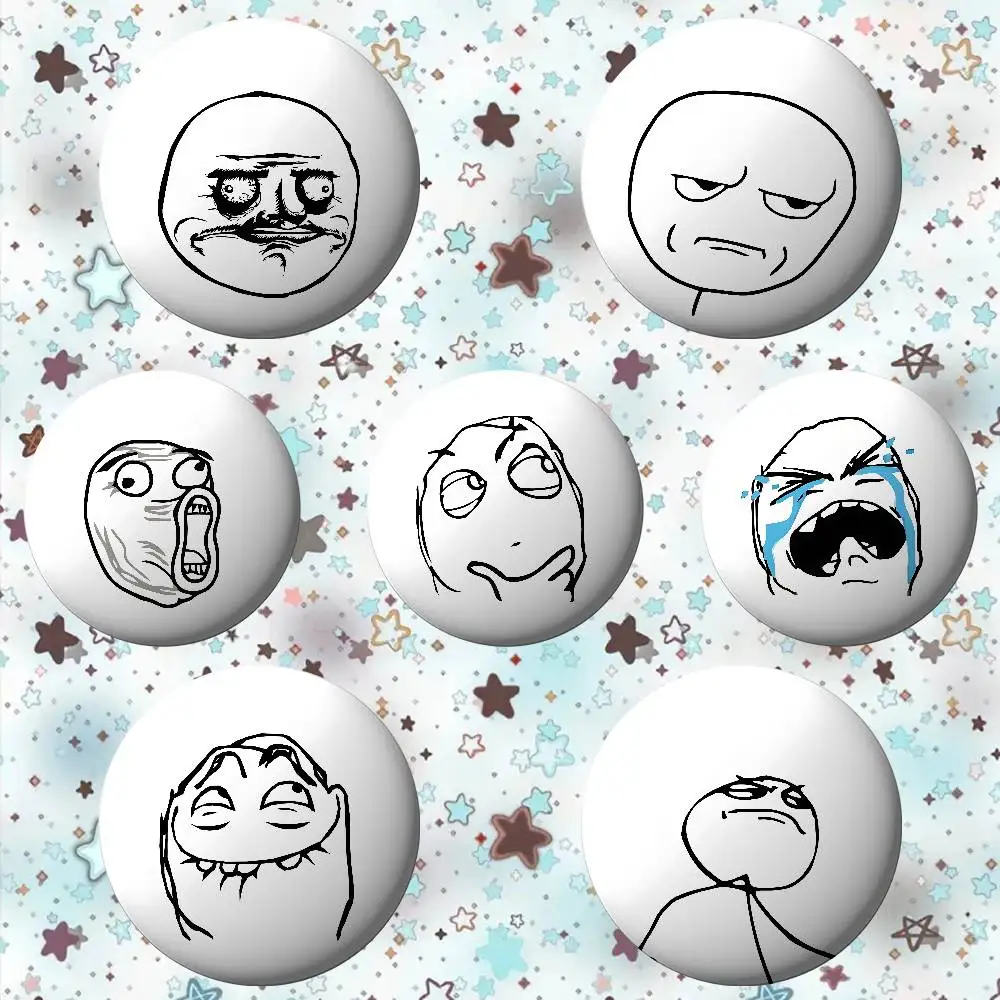 

Funny TrollFace For Clothes Anime Enamel Pin Cute Things Cartoon Cosplay Badges On Backpack Brooch Art Gifts