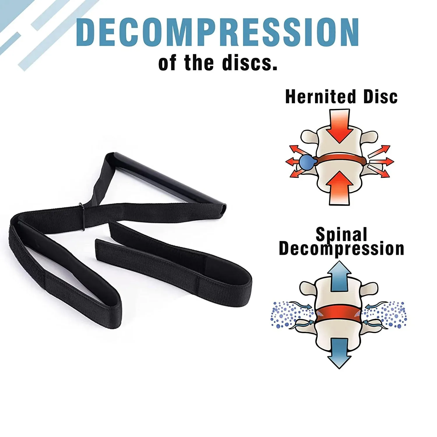 Sangle de civière de cou, décompression chiropratique, poignée confortable, dispositif de traction cervicale avec mentonnière