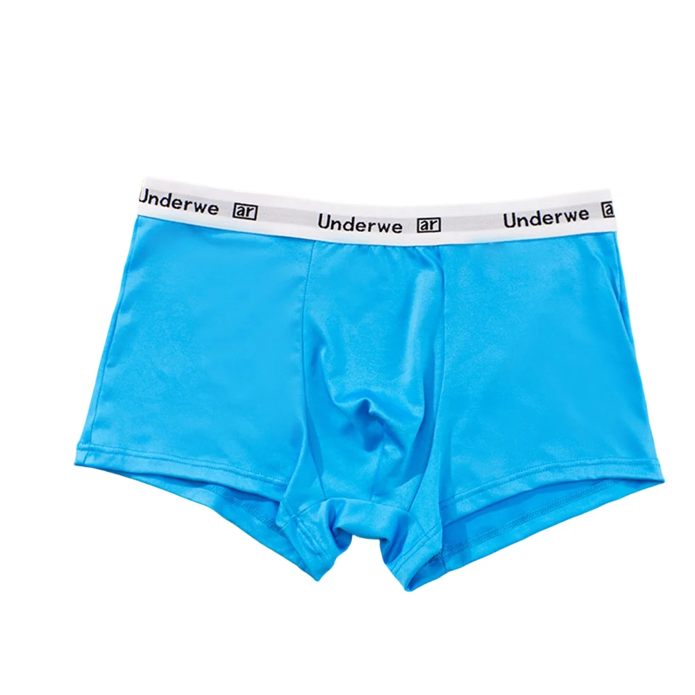 Men Solid Soft Mid Rise Bikini Sexy Accessories Boxer Shorts Panties UConvex Pouch Lingeries For Man Simple Underwear Soft Trunk