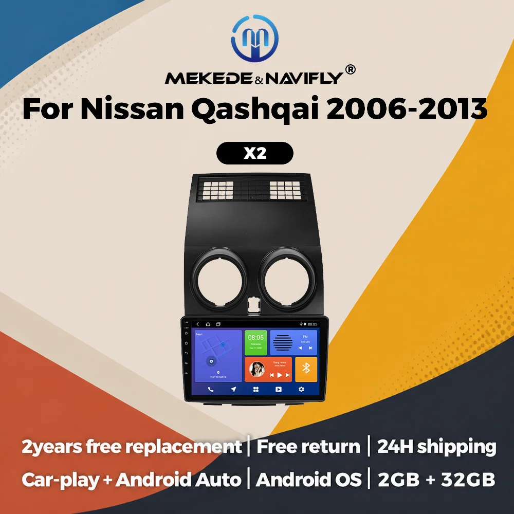 Wireless Carplay Android Autoradio For Nissan Qashqai J10 2006-2010 2011 2012 2013 Car Radio Car Intelligent System Head Unit