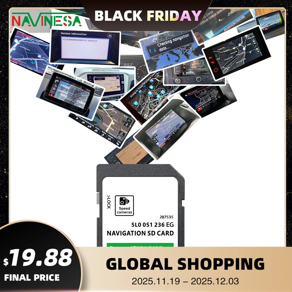 

SD Card for Skoda Rapid from 2015 to 2020 Car Cover Maps Lithuania Monaco Spain Serbia Navigation GPS Sat Nav