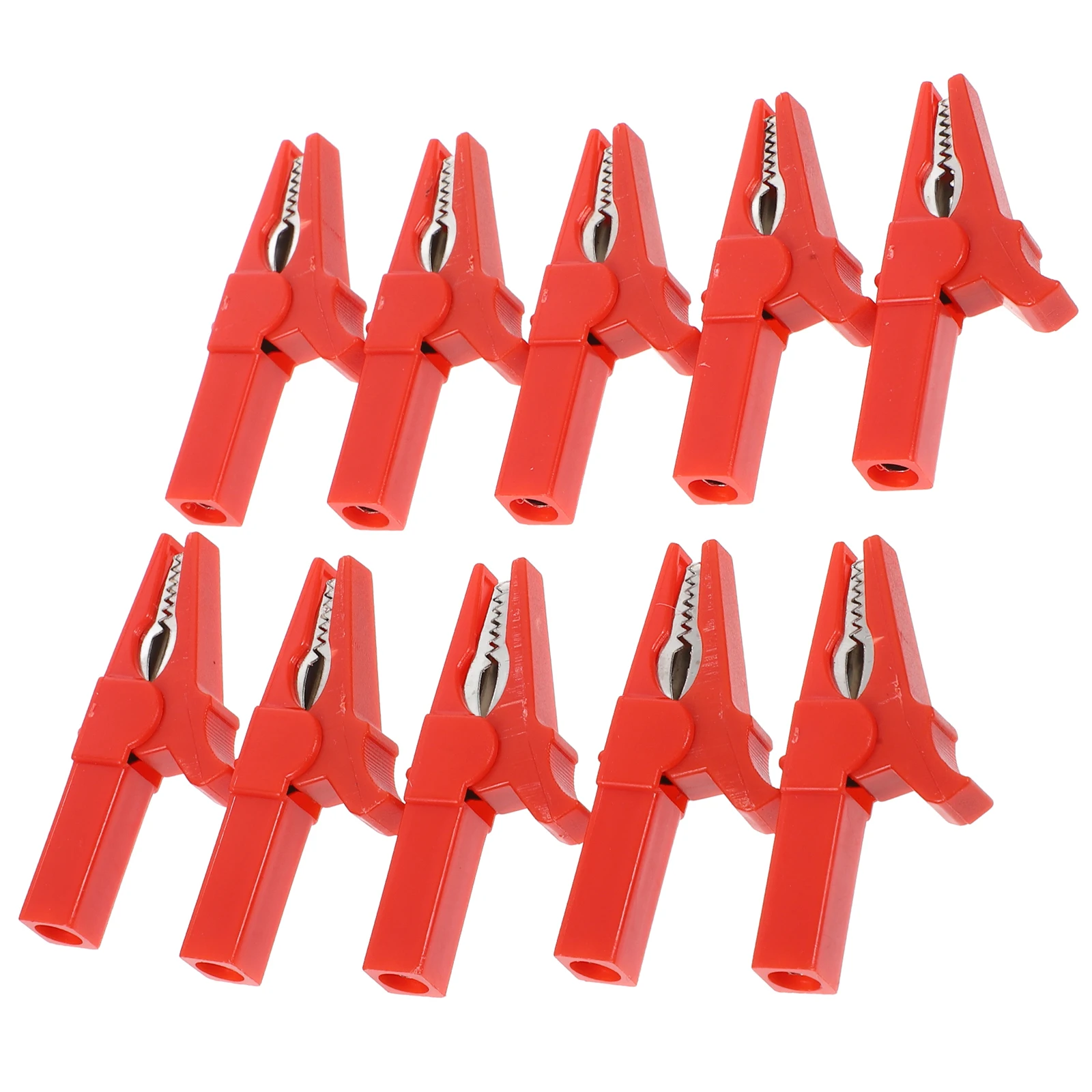 

10Pcs Alligator Clamp Insulated Safety Clip for Current Testing Performance