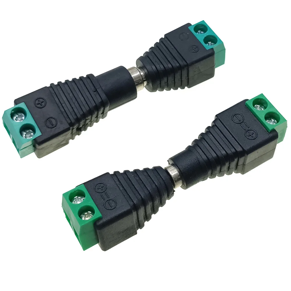 Male and female DC Power plug 3.5*1.35mm 5.5 x 2.1mm 5.5*2.5mm 12V Jack Adapter Connector Plug For CCTV Single Color LED Light