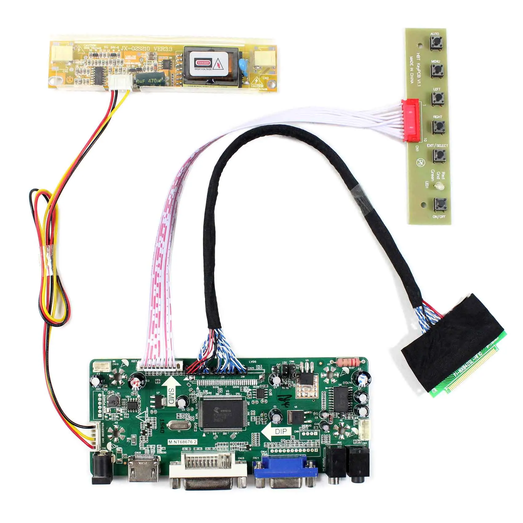 HD MI DVI VGA AudioLCD Controller Board For 20.1