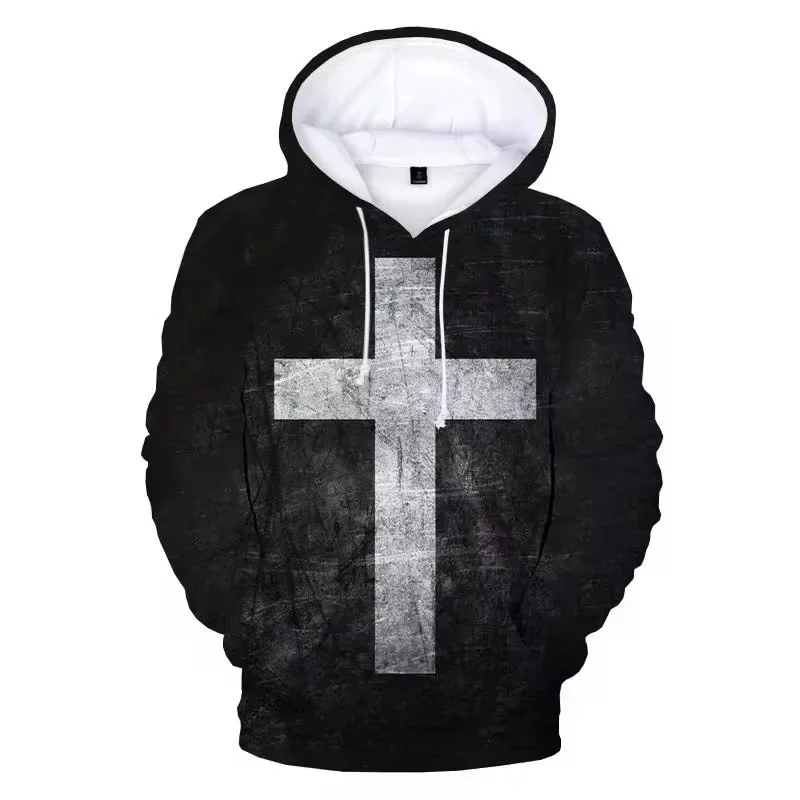 Christian Jesus Men's Hoodie 3D Printed Spring and Autumn Hoodie Casual Long Sleeve Street Sweatshirt Four Seasons Men's Hoodie