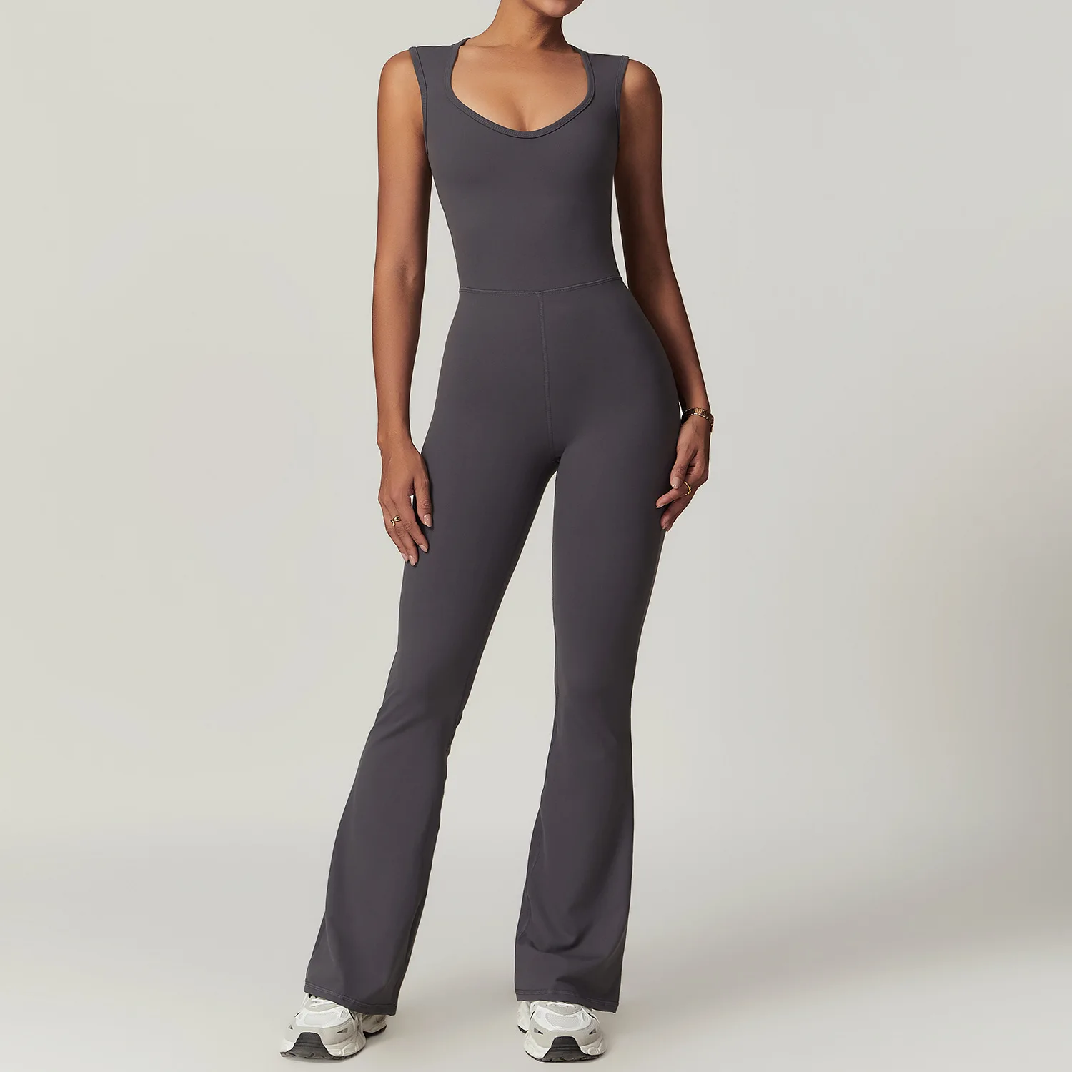 Jumpsuit Gym Set pakaian wanita pakaian latihan Yoga baju olahraga wanita olahraga Jumpsuit Romper kebugaran peregangan Bodysuit olahraga