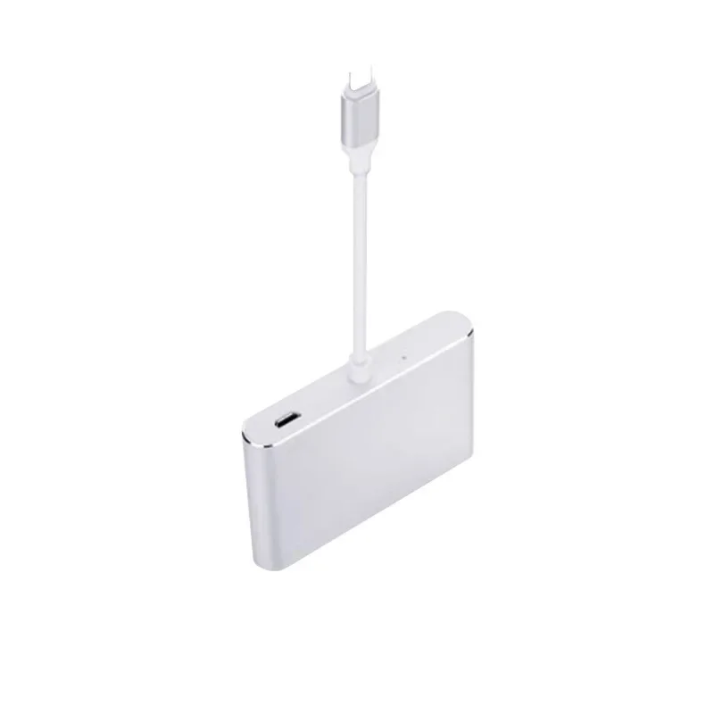 4 In1 Digital Audio Video HDTV Converter Lighting To HDMI-Compatible VGA AV Adapter for I Phone Xs X XR 8 7 To TV USB Cable