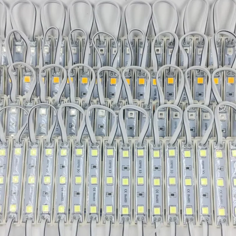 20pcs/lot DC12V LED Module 3 SMD 5054 Cool White/Red Color Waterproof IP66 Super Bright Backlight for Signage