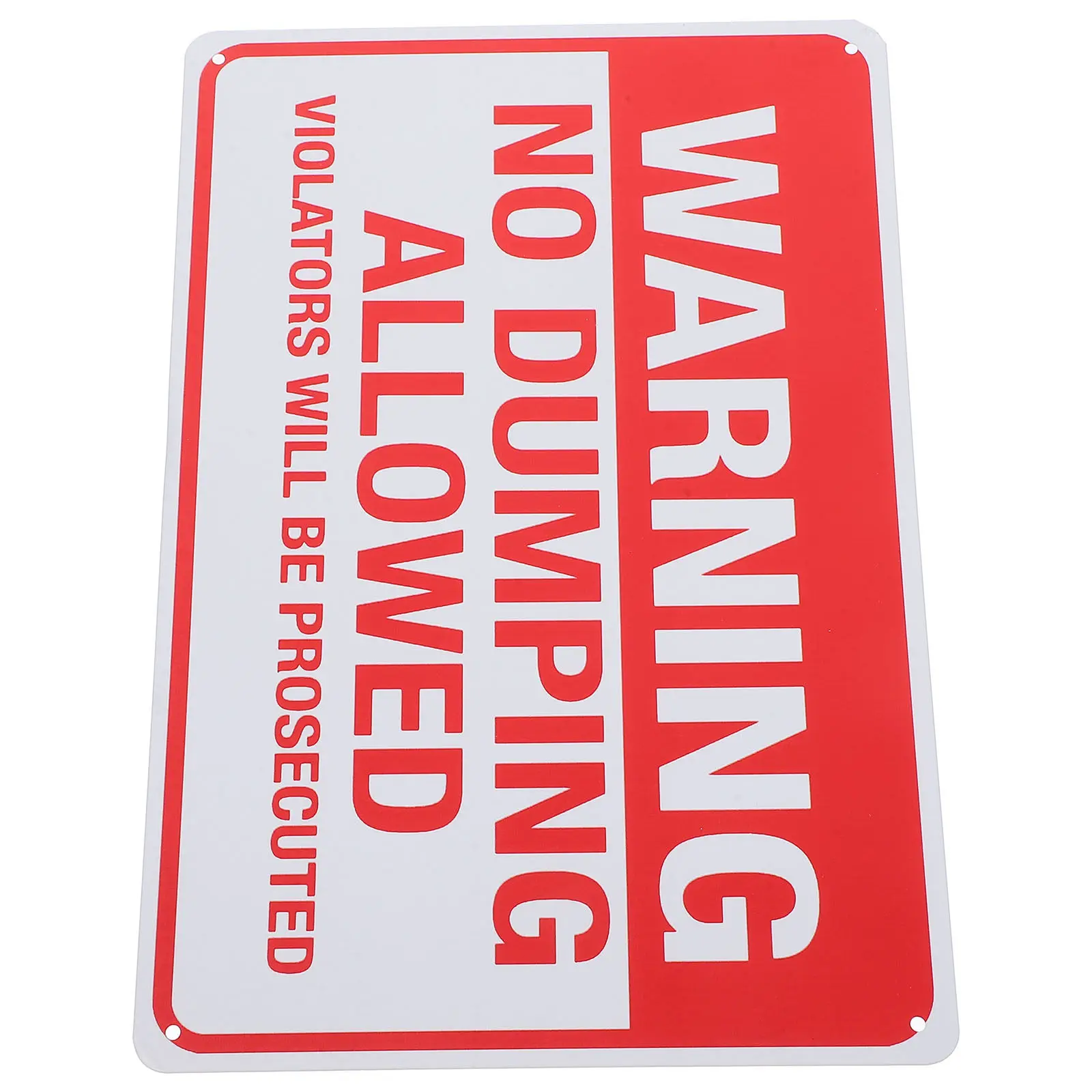 

No Dumping Allowed Violators Will Be Prosecuted Iron Warning Sign Highly Visible Bright Colors Clear Font Outdoor Public Use