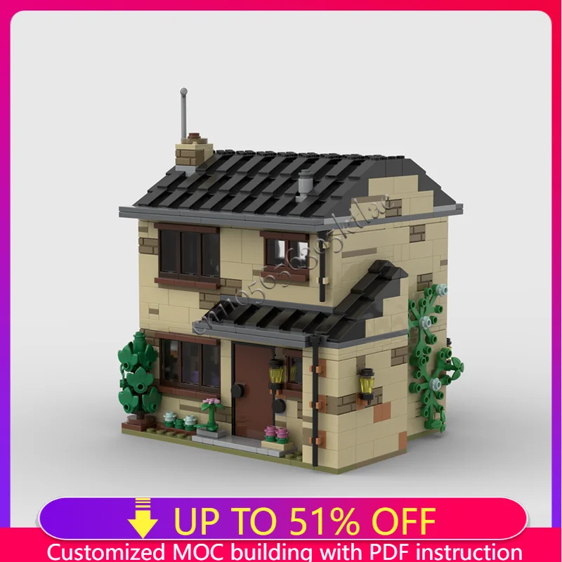 

1166 PCS Exquisite Vintage Residential House Building Blocks Architecture Model Display Decoration Toys For Kids Assembly Gifts