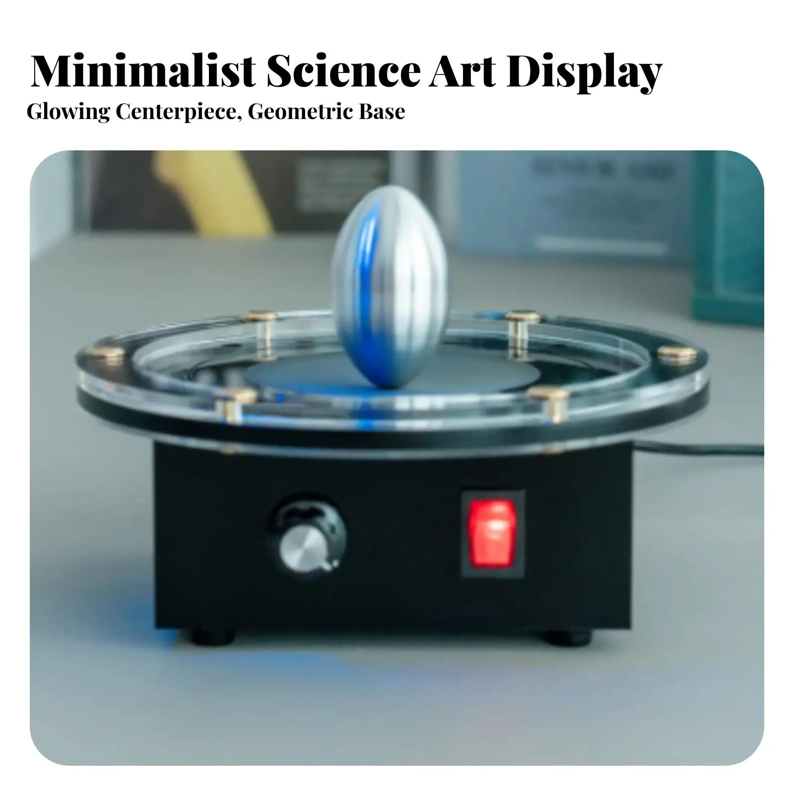 Tabletop Physics Experiment Station | Sturdy Rectangular Base, Hands-on, Physics Apparatus with Metal Egg, for Classroom