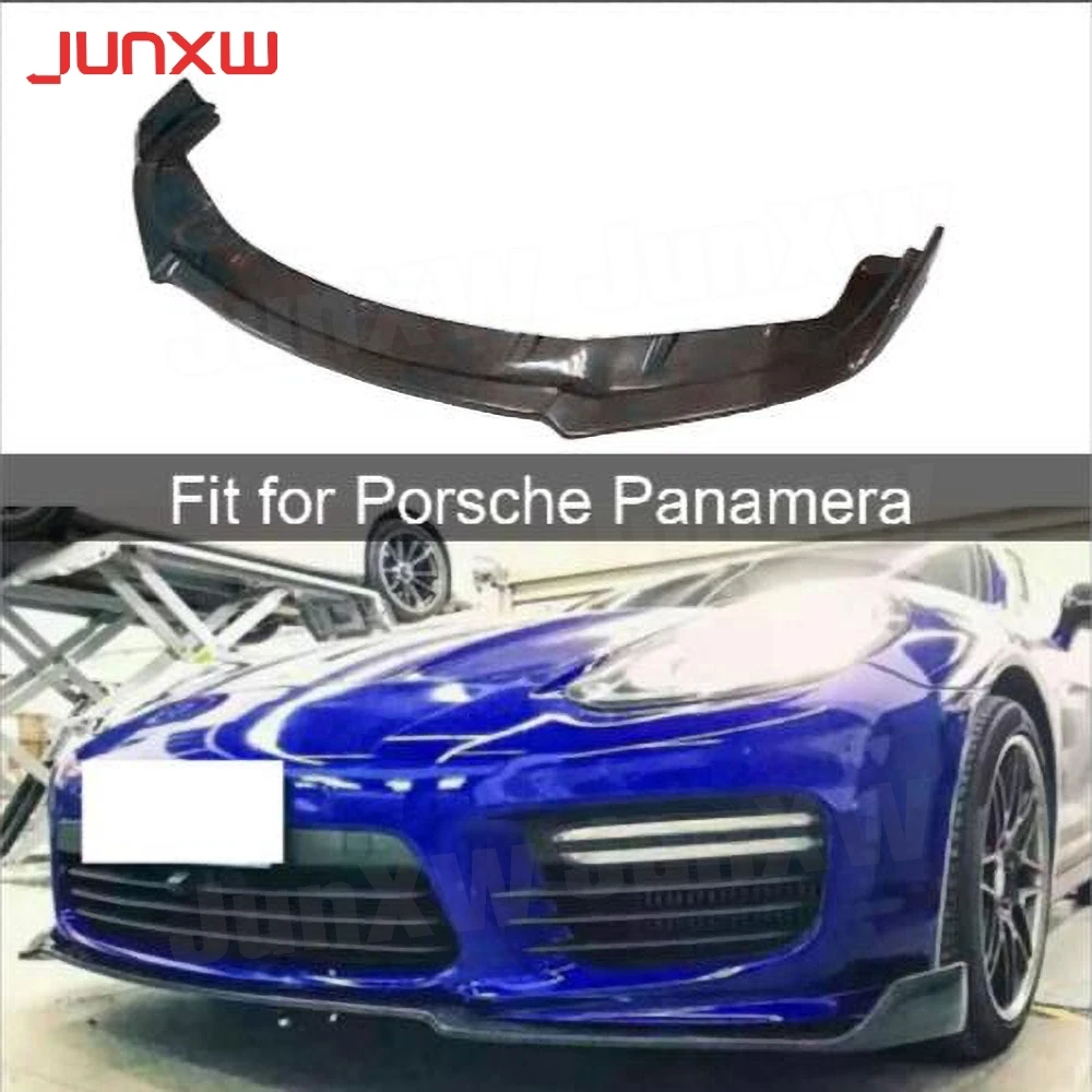 

Carbon Fiber Protector Front Bumper Lip Body Kit Spoiler Bumpers For Porsche Panamera GTS Turbo S Hatchback 4-Door 2014-2017 FRP